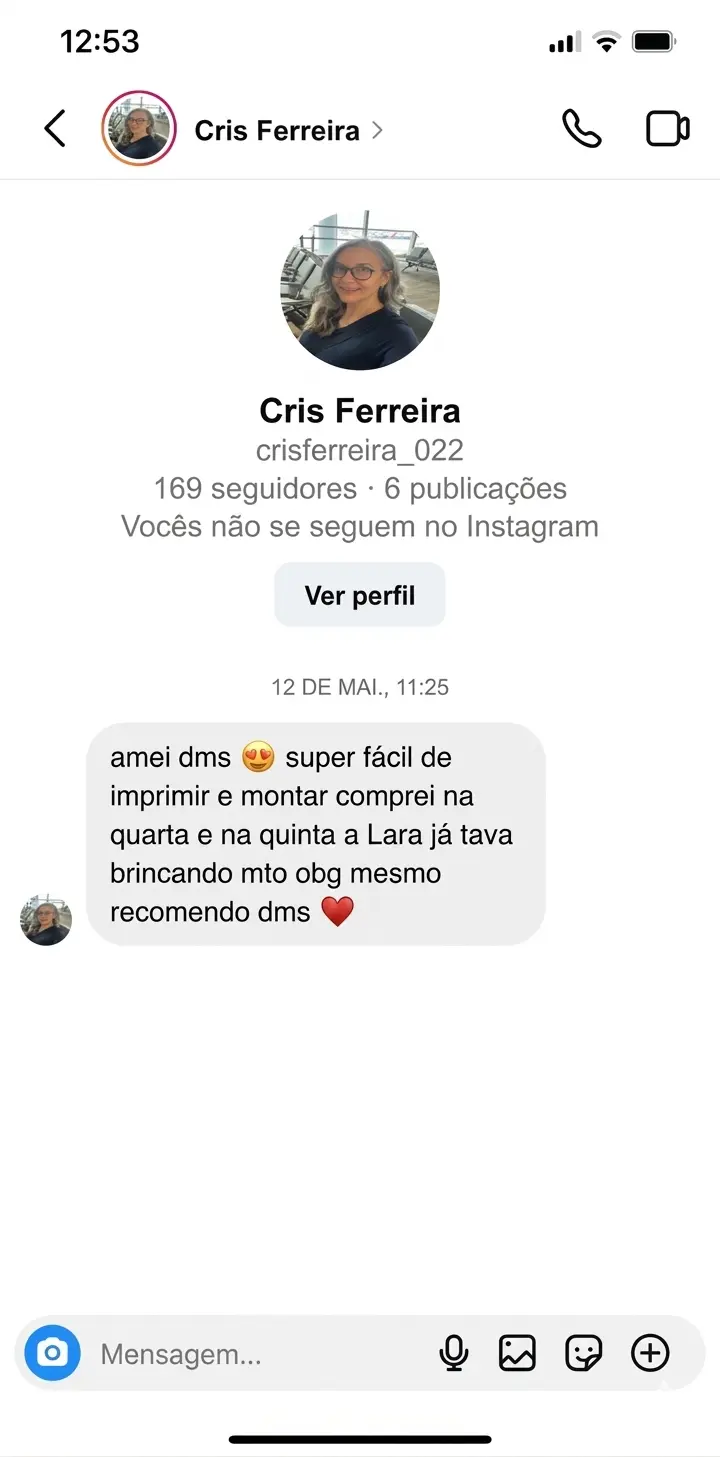 Depoimento de mãe no Instagram 1