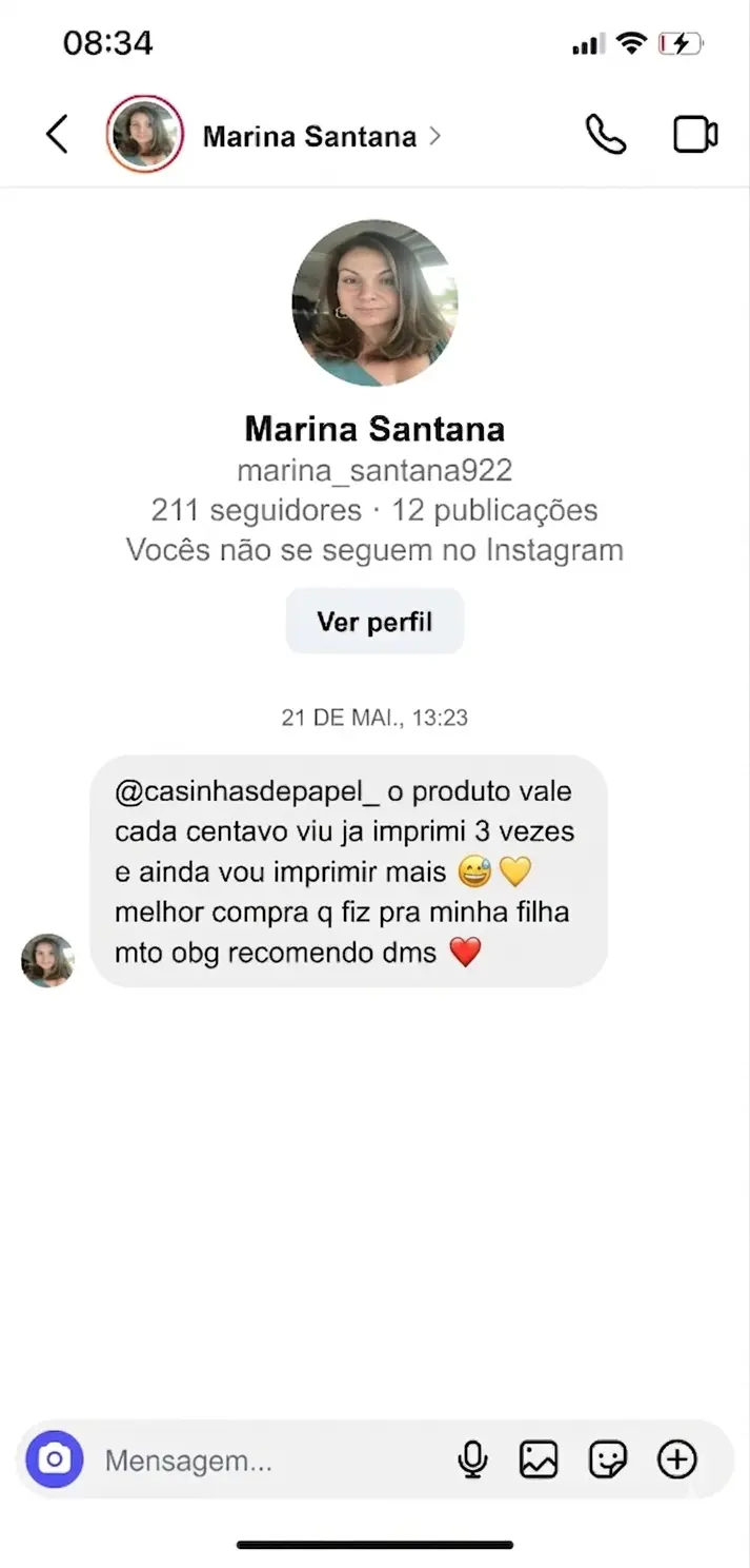 Depoimento de mãe no Instagram 2